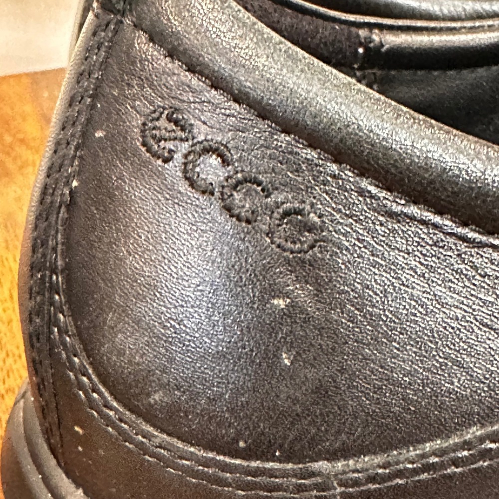 ECCO Mary Jane Flats Womens 42 Black Leather T-Strap Comfort‎ Walking Shoes - Picture 9 of 12